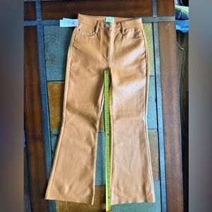 Wilfred vegan leather 00 Carmel pants BNWT Melinda flare luxury Aritzia saville